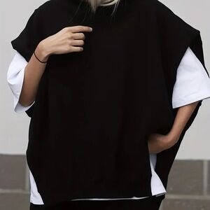 Black and White Women's Hoodie Sweatshirt